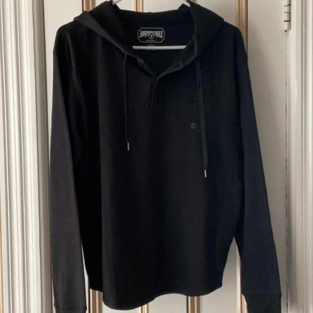 American Eagle Super Soft Thermal Henley Hoodie - Men’s M